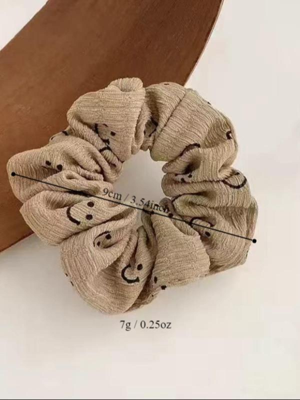 Fashionable All-match Cartoon Print Scrunchies, Cute Simple High Stretch Hair Tie for Women, Casual Versatile Hair Accessories for Daily Wear