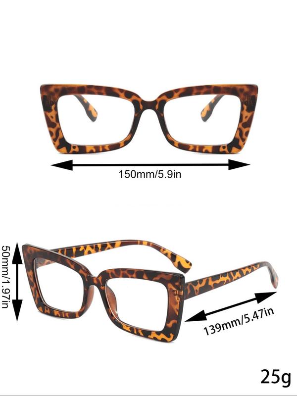 Trendy All-match Car Eye Frame Eyeglasses for Spring, 1 Pair Fashion Eyeglasses for Women for Everyday Use, Travel Accessories