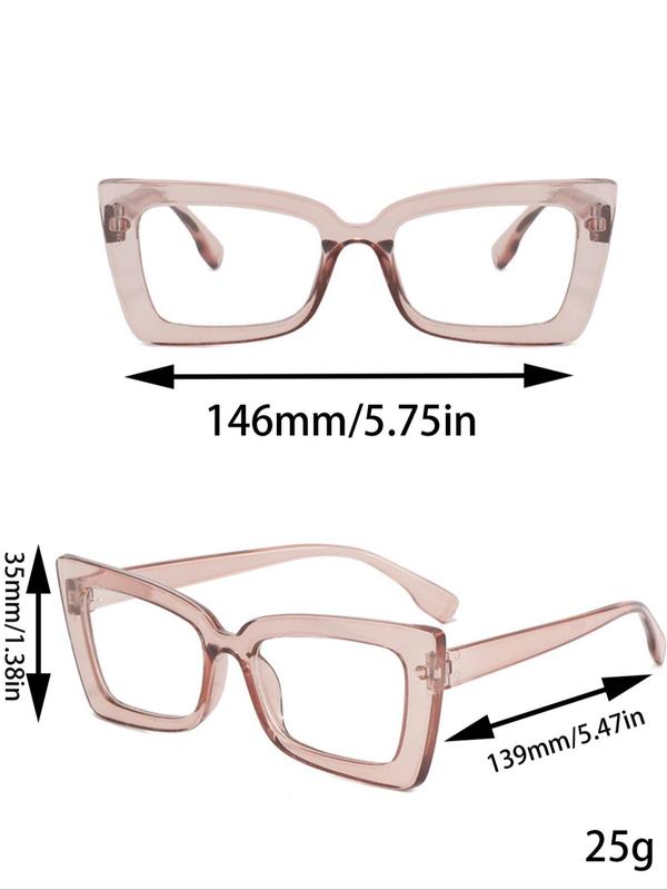 Trendy All-match Car Eye Frame Eyeglasses for Spring, 1 Pair Fashion Eyeglasses for Women for Everyday Use, Travel Accessories