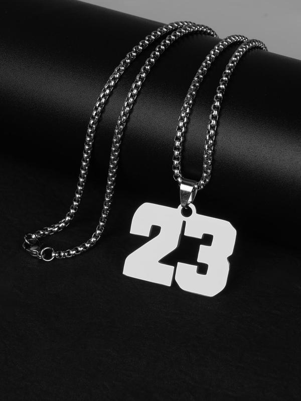 Number Charm Pendant Necklace for Men & Women for Super Bowl Decor, Fashion Jewelry for Party, Daily Clothing Decor, Trendy All-match & Exquisite Jewelry for Birthday Gift