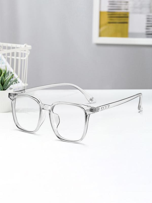 Simple Eyeglasses for Everyday Use, Basic Flat Frame Fashion Eyeglasses for Women & Men,  Eyeglasses for Work, Daily Clothing Decor, for Student Daily Use