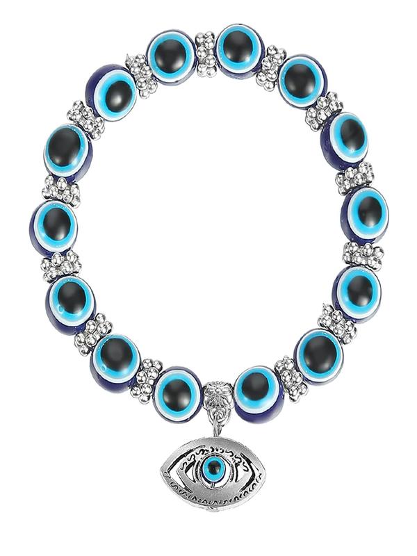 Boho Style Beaded Bracelet with Eye Design, Fashion Jewelry for Party, Daily Clothing Decor, Trendy All-match & Exquisite Jewelry for Birthday Gift