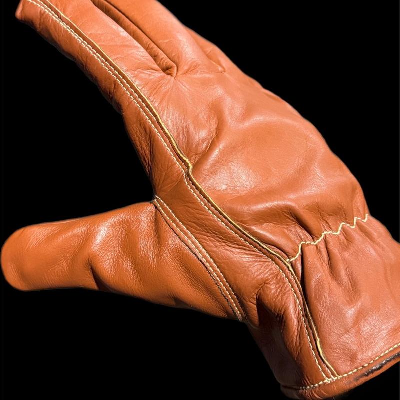 20241975 Flannel Driver Leather Glove with Kevlar Stitching for Cold Weather - Unisex