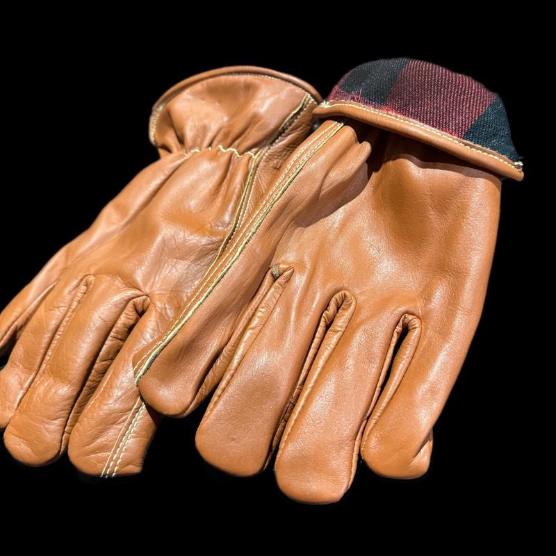 20241975 Flannel Driver Leather Glove with Kevlar Stitching for Cold Weather - Unisex