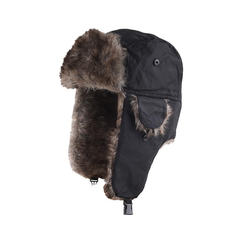 Foreign Trade Ushanka Men's and Women's Winter Warm Ear Protection Hat Water-Repellent Cloth Taslan Outdoor Ski Cap Cross-Border Factory