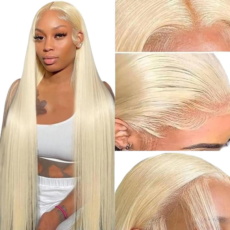 Mamushow 13x6 Blonde Lace Frontal Wigs Human Hair 180% Density 613 Straight Hd Transparent Lace Frontal Wig Pre Plucked With Baby Hair