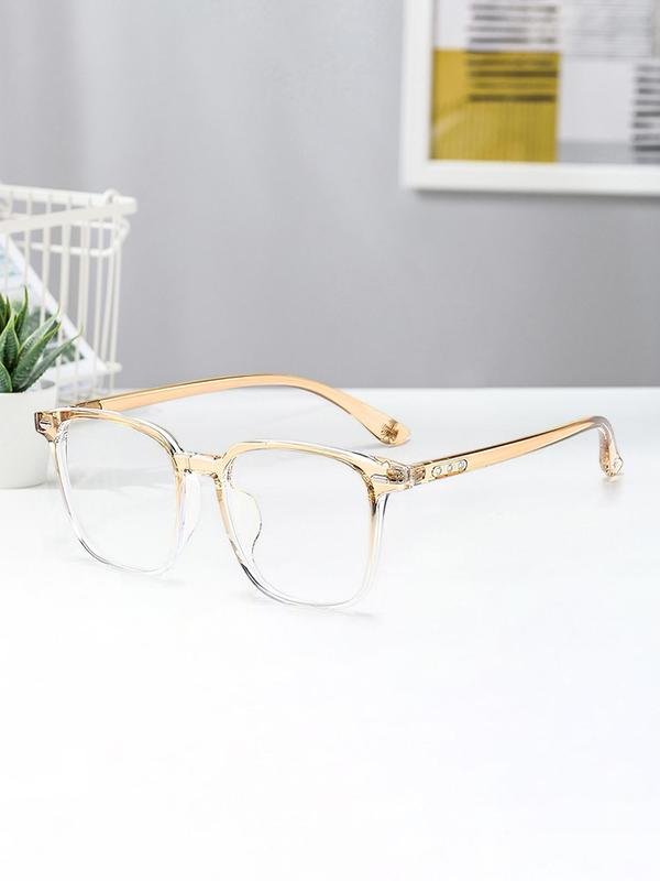 Simple Eyeglasses for Everyday Use, Basic Flat Frame Fashion Eyeglasses for Women & Men,  Eyeglasses for Work, Daily Clothing Decor, for Student Daily Use