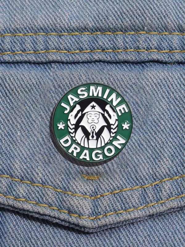 Cartoon Jasmine Dragon Design Brooch, Cute Clothes Badge, Fashion Alloy Accessories for Women & Men for Daily Clothing Decor