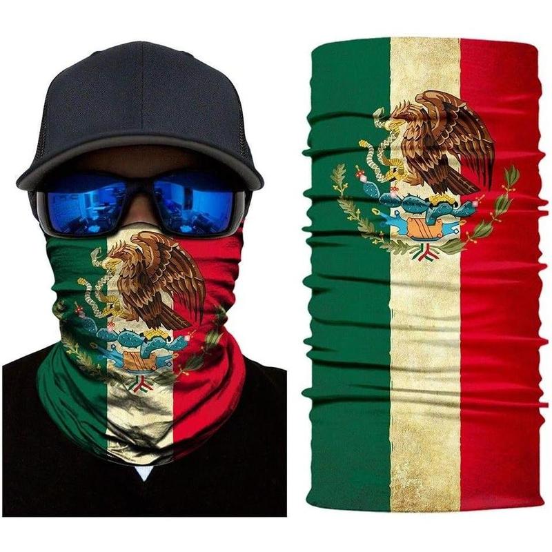 Mexico Flag   Gaiter Tube Magic Scarf Headband Multi- Headwear Bandana Balaclava Headwrap