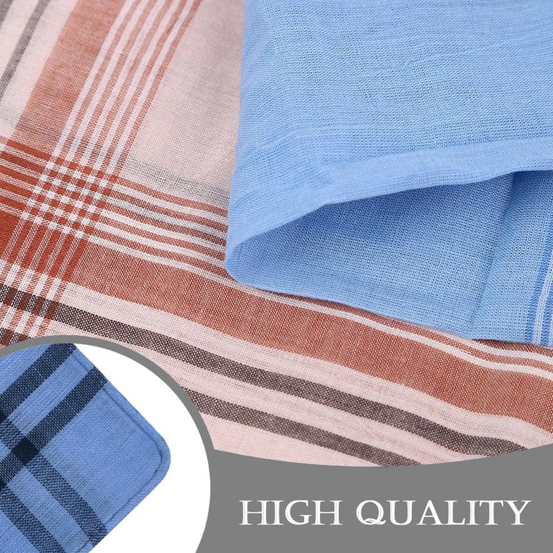 Men's Handkerchiefs 12 Pack Soft Handkerchiefs for Men Premium Assorted Mens Pocket Square Gents Hankies, Gifts for Men Women