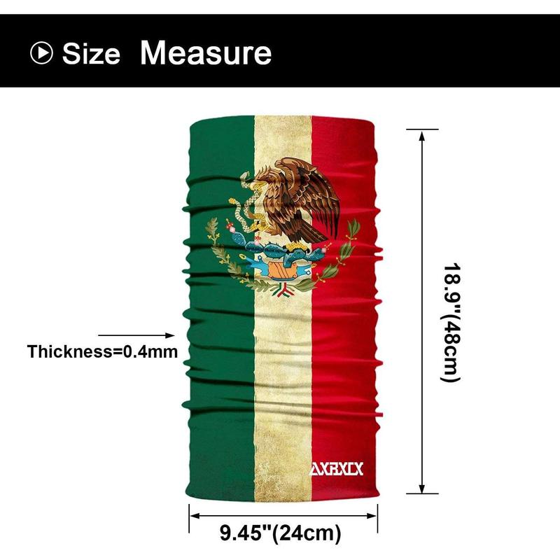 Mexico Flag   Gaiter Tube Magic Scarf Headband Multi- Headwear Bandana Balaclava Headwrap