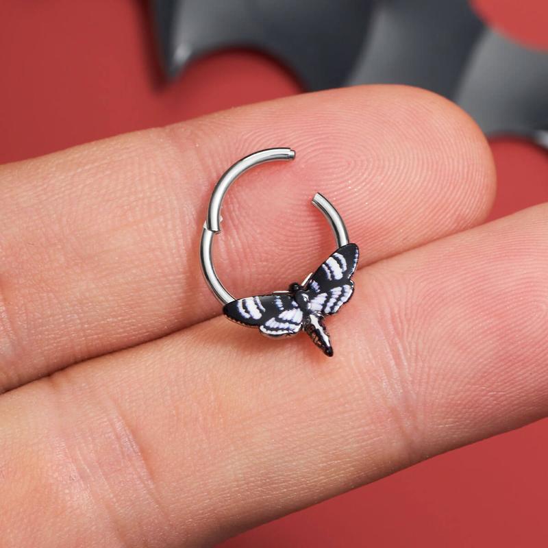 Oufer 16G Hawk Moth Septum Ring Daith Hoop