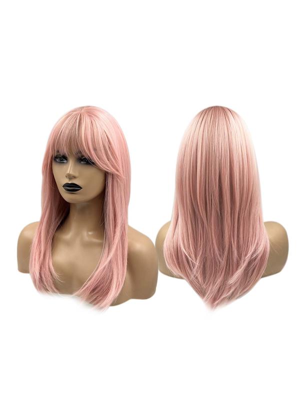 JBEXTENSION 22 Inch Long Straight Wigs for Women, Gorgeous Fluffy Wigs with Bangs, Synthetic Full Machine Wigs for Party, Daily Use New Hair 2024