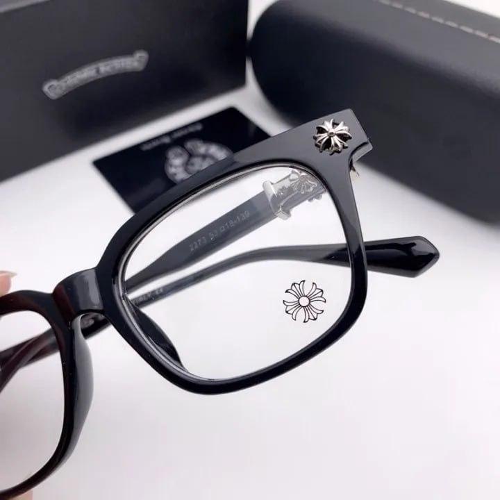 [NEW] Chrome H Square Eyeglasses frames, full box, Luxurious and fashionable, Anti-dust and Lightweight, Blue light blocking glasses, daily use for outdoor activities, all-match accessories, gift for him or her