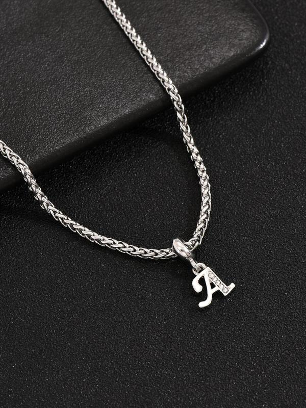 Letter Detail Pendant Necklace for Men & Women, Fashion Jewelry for Party, Daily Clothing Decor, Trendy All-match & Exquisite Jewelry for Birthday Gift