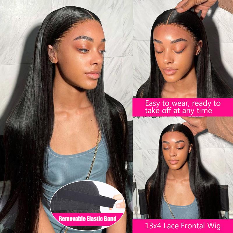 Bling Hair 13x4 Straight Lace Frontal Wig Brazilian 30 32inch Human Hair Lace Front Wigs For Black Women 13x6 Transparent Lace Wig Bleached Knots Natural Hair Smooth Wigs