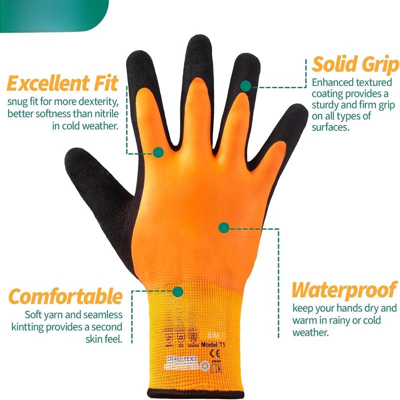 T1 Waterproof Winter Work Gloves for Men and Women,Insulated Work Gloves for Men Cold Weather,Warm Freezer Gloves XXL