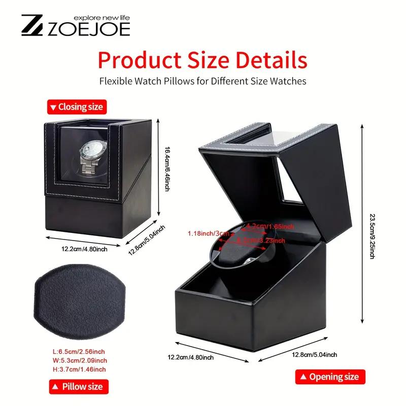 Luxury Automatic Watch Winder Box - Single Double Watch Storage Display Case  - Ideal Gift for Men and Women Watch Collectors