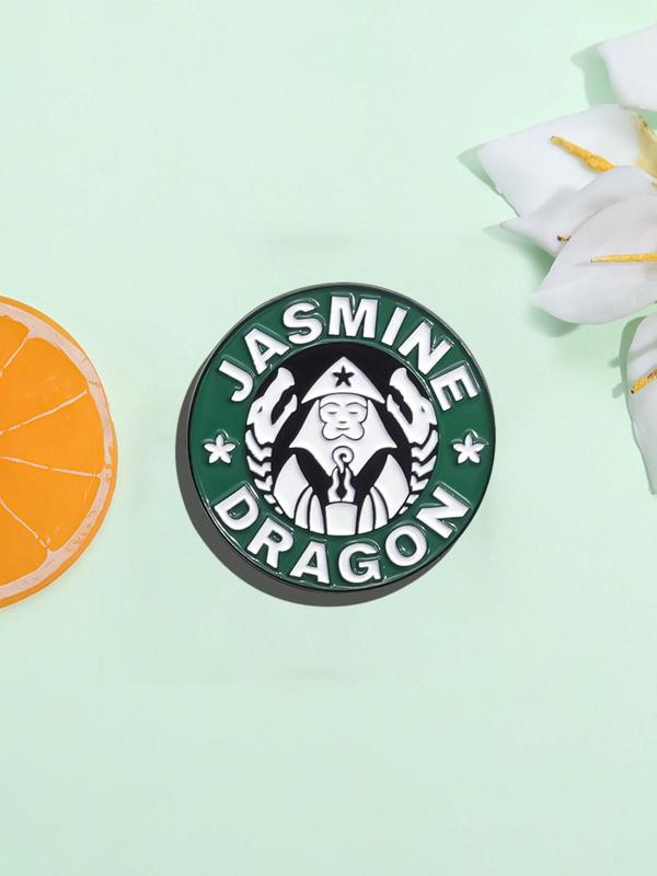 Cartoon Jasmine Dragon Design Brooch, Cute Clothes Badge, Fashion Alloy Accessories for Women & Men for Daily Clothing Decor