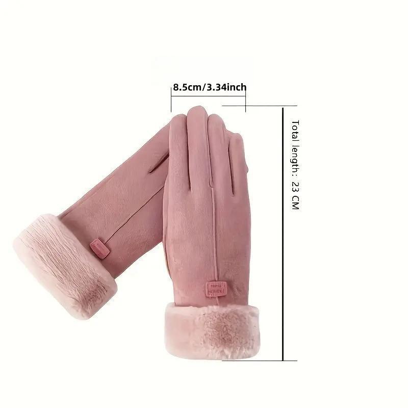 Winter Warm Gloves, Touch Screen Thickened Gloves, Warm Gloves for Women & Men, Outdoor Sports Gloves for Skiing, Snowboarding, Cycling