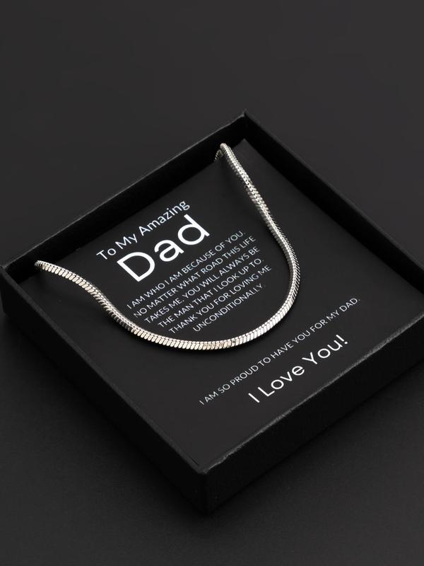 Men's Summer Street Trend Minimalist Chain Necklace Perfect for Gift, Trendy Classic Chain Necklace, Chic All-match Jewelry As Boyfriend Gifts with Gift Box