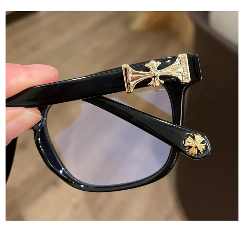 Chrome Heart Square Fashion Glasses - Beautiful and Luxurious - Gift for Him - Fashion Accessories diffraction glasses lightweight glass