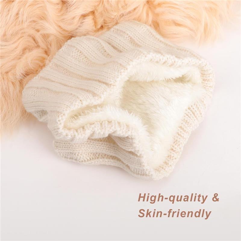 2 Pcs Knit Winter Headbands for Women Fuzzy Wool Fleece Lined Ear Warmers Crocheted Head Wrap Winter Accessories for Women