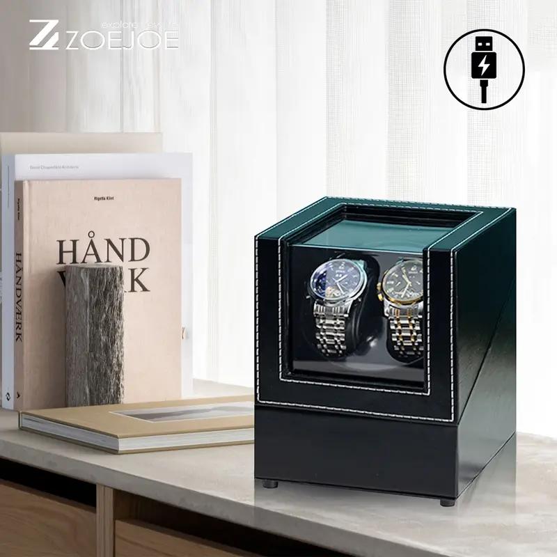 Luxury Automatic Watch Winder Box - Single Double Watch Storage Display Case  - Ideal Gift for Men and Women Watch Collectors