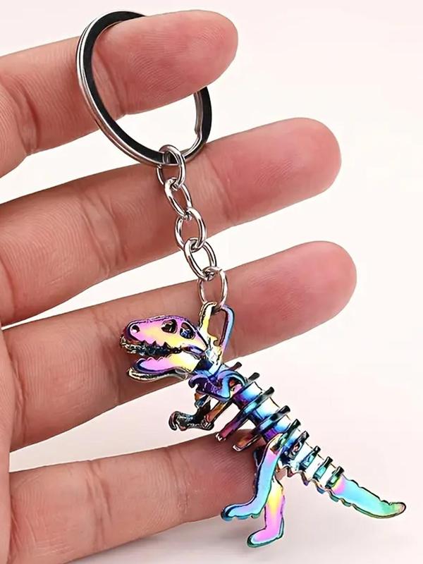 Cute Dinosaur Skull Design Keychain, 2024 Fashionable Creative New Novelty Keychain for Men & Women, Trendy Accessories for Bag, Backpack & Car Key