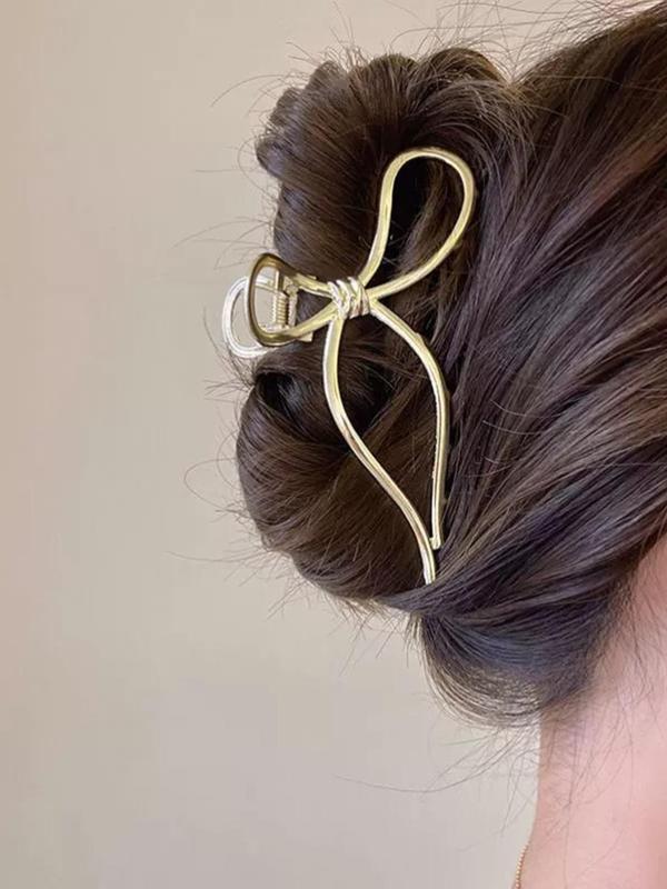 Elegant Bow Design Hair Claw For Women, Fashion All-match Hair Accessories, Casual Style Jewelry For Women & Girls