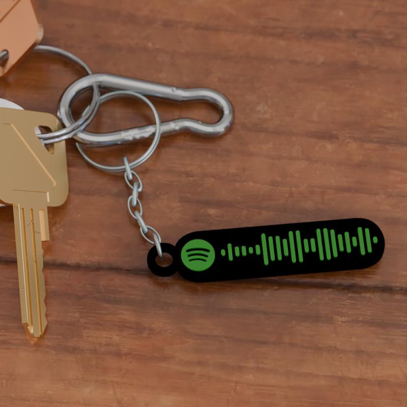 Spotify Music Code Keychain - Scannable Music Code Keychain - Scan to Play Song, Artist, or Playlist