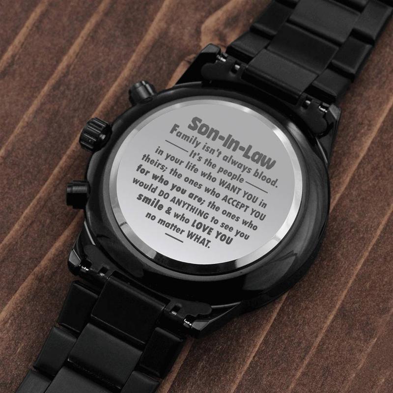 Personalized Men Watch for Son In Law, Son In Law Wedding Gift, Christmas Gift for Son In law, Son In Law Birthday Watch, Personalized Son In Law Gift