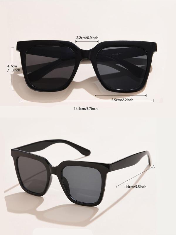 1 Pair Square Frame Sunglasses, Minimalist Fashionable Sunglasses, Vintage Sunglasses for Everyday Use