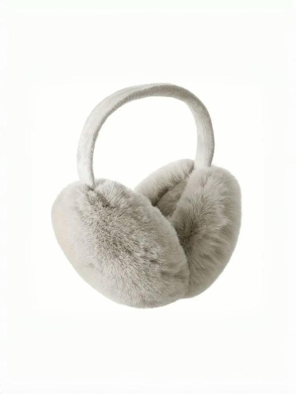 Solid Color Plush Earmuffs, Foldable Ear Cover for Fall & Winter, Fashion Accessories for Both Men & Women