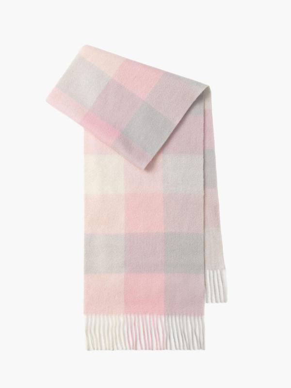 Plaid Pattern Tassel Decor Scarf, Casual Soft Warm Thick Shawl for Women & Men, Fashion Accessories for Fall & Winter