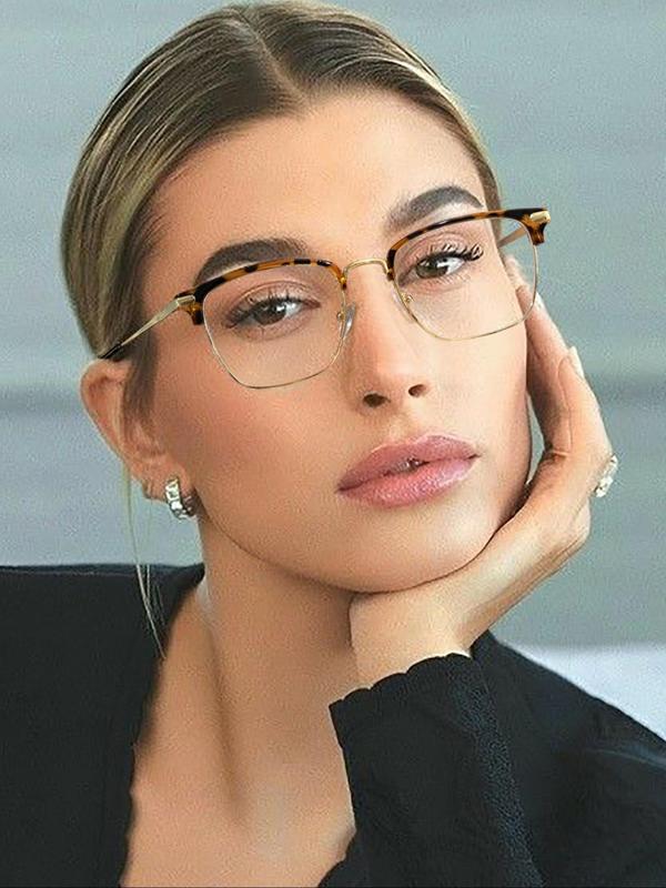 Minimalist Temperament Browline Frame Eyeglasses, Vintage Trendy Eyeglasses for Everyday Use, Fashion Accessories for Outdoor Activities