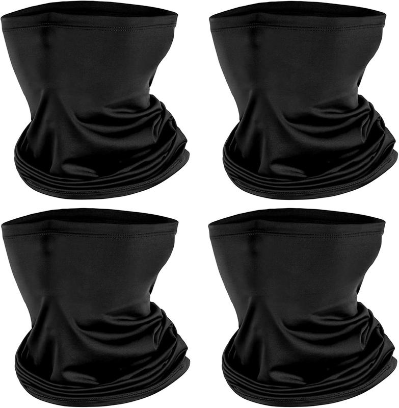 4 Pack Neck Gaiter Face Mask : Balaclava Mask & Bandana Headband for Men Women