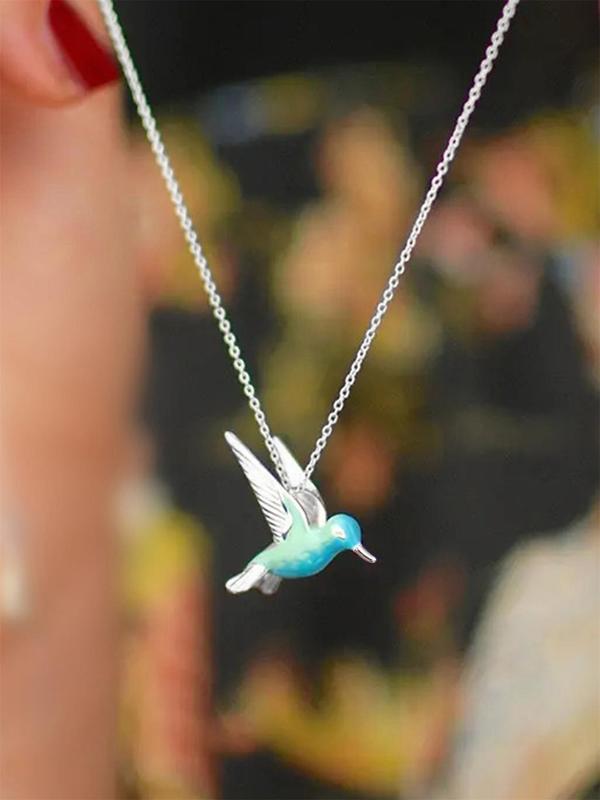 Cute Bird Design Pendant Necklace For Women For Gift, Stainless Steel Jewelry, Daily Clothing Decoration