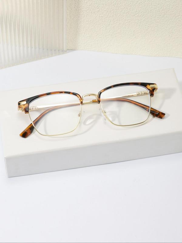 Minimalist Temperament Browline Frame Eyeglasses, Vintage Trendy Eyeglasses for Everyday Use, Fashion Accessories for Outdoor Activities