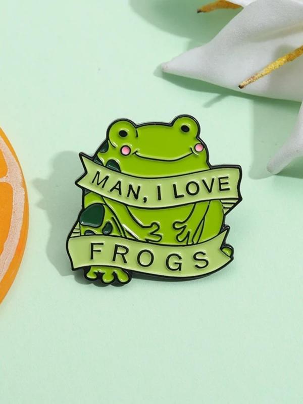 Cute Frog Design Brooch, Cartoon Animal Alloy Brooch for Women and Men, Fashion Accessories for Holiday Party and Daily Wear, Creative Holiday