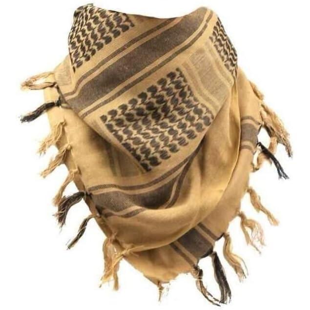 100% Cotton Shemagh Scarf Arab Tactical Desert Thickened Scarf Wrap for Women and Men