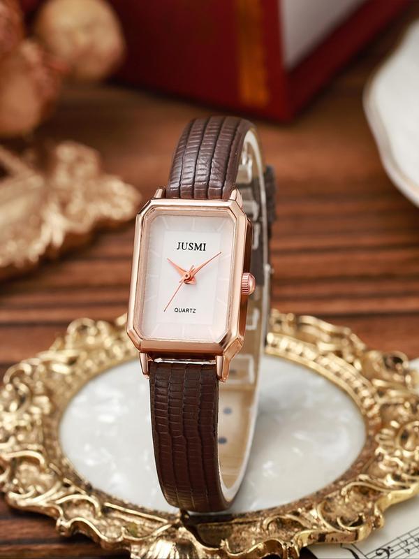 Women's Vintage Fashion Dial Quartz Watch, Fashion Watch for Party, Daily Clothing Decor, Trendy All-match & Exquisite Watch for Birthday Gift without Box