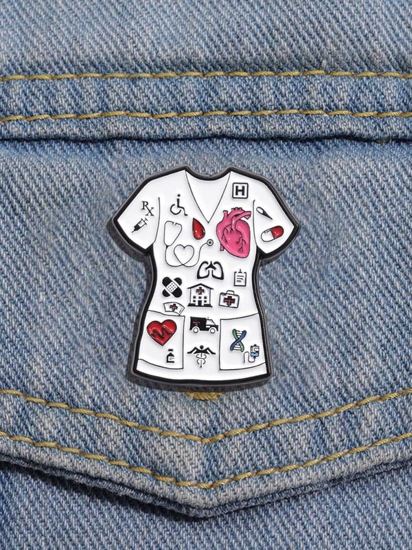 Doctor Nurse Design Brooch, Cute Clothes Accessories for Women & Men, Enamel Pin Suitable for Backpacks, Jeans, Scarves, Hats Decoration