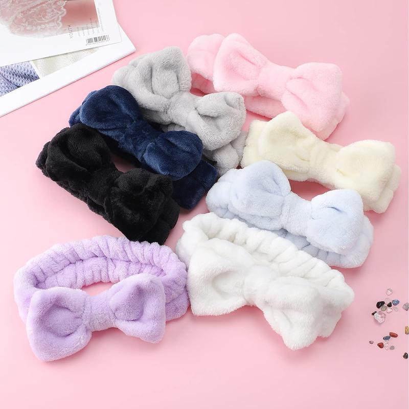 Spa Headband, 8 Makeup headband,Headband for Washing Face, Shower Skin Care Fluffy Spa Headband for Woman Teens Slumber Party Supplies