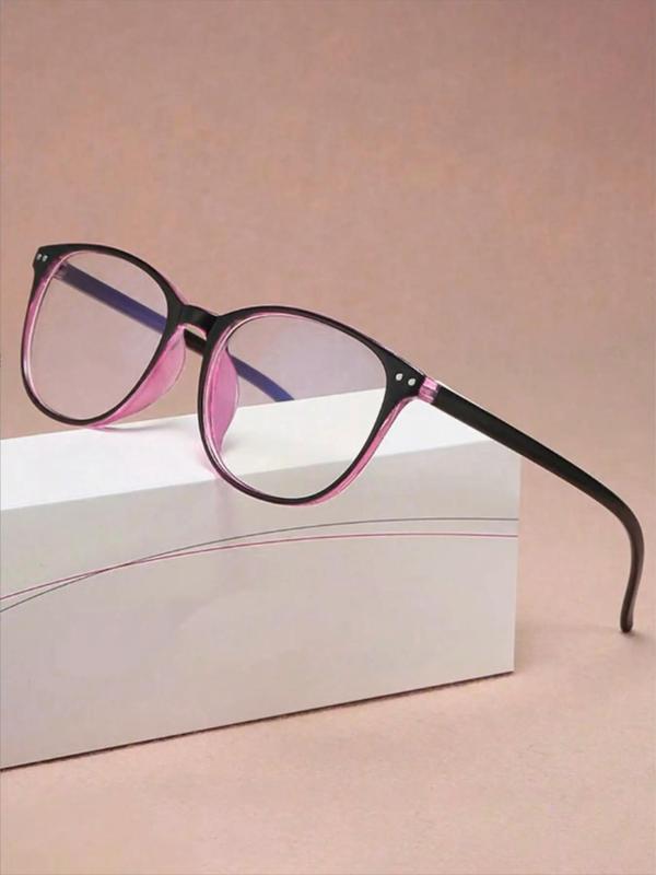 Unisex Simple Style Square Frame Eyeglasses, Trendy Casual Eyeglasses for Everyday Use, Fashion Accessories for Outdoor Activities