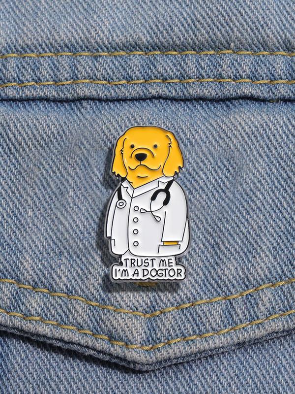 Cute Cartoon Dog Design Brooch, Fashion Jewelry Accessories for Daily Holiday Gift, Fashion Brooch for Daily Clothing Decor, Trendy All-match & Exquisite Brooch for Women & Men