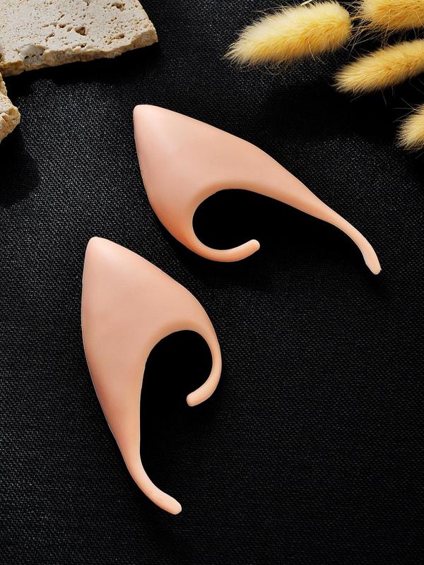 1 Pair Fashionable Elf Ear Wrap, Cute Ear Design for Women for Daily Decoration, Fashion Accessories for Party, Fashionable Exaggerated Short Elf Ear Shaped Plastic Earrings for Festivals