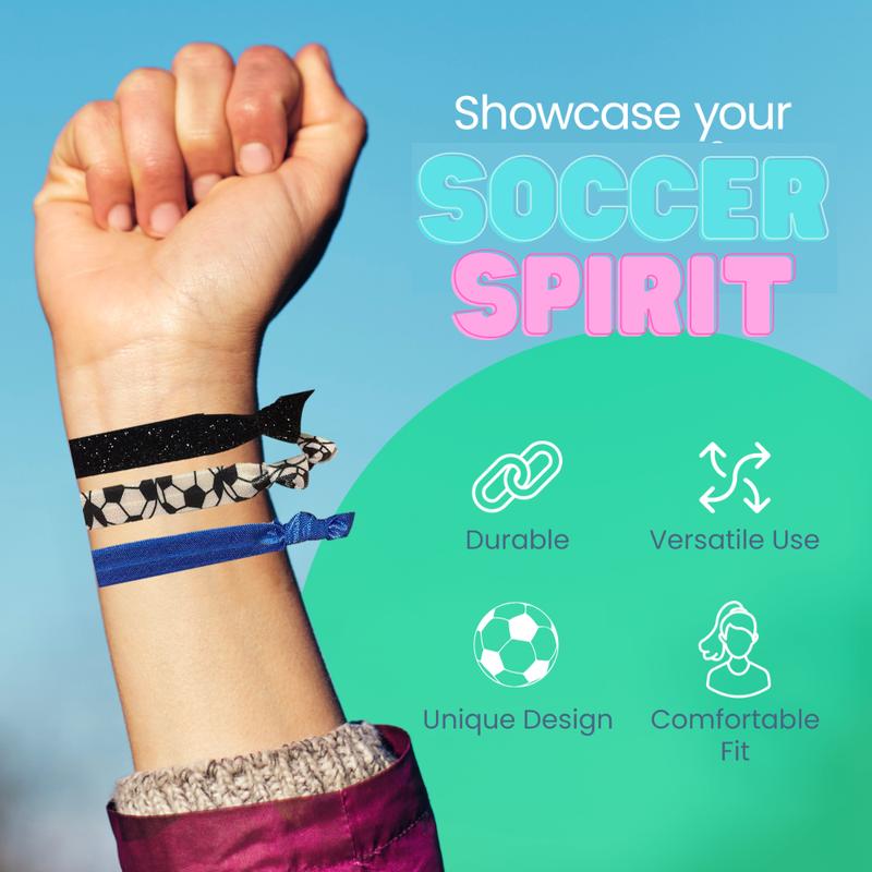 Soccer Hair Ties - Pick Your Favorite Color - Fashion Hair Accessory