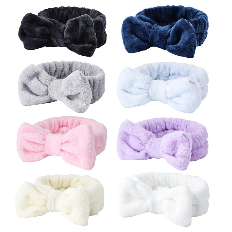 Spa Headband, 8 Makeup headband,Headband for Washing Face, Shower Skin Care Fluffy Spa Headband for Woman Teens Slumber Party Supplies