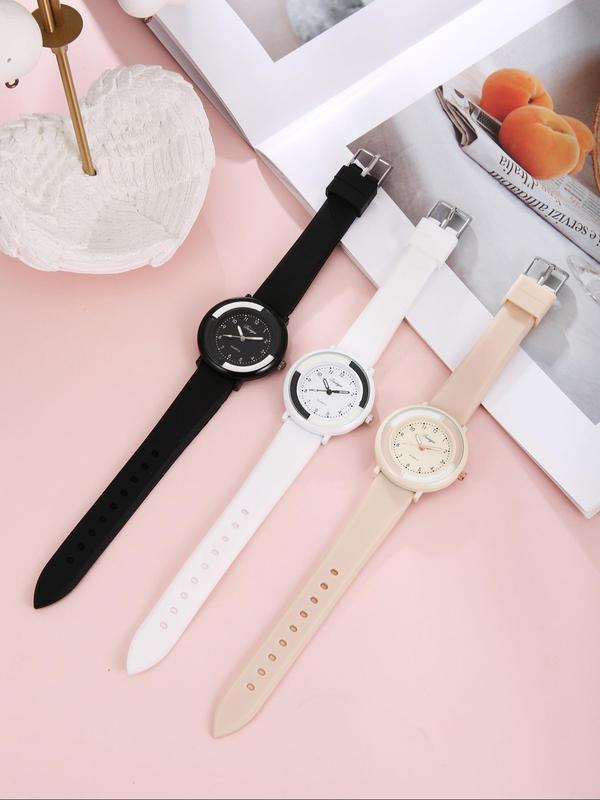 Women's Elegant Fashion Round Dial Quartz Watch, with Box, Fashion Watch Set for Party, Daily Decor, Trendy All-match & Exquisite Watch Set for Birthday Gift